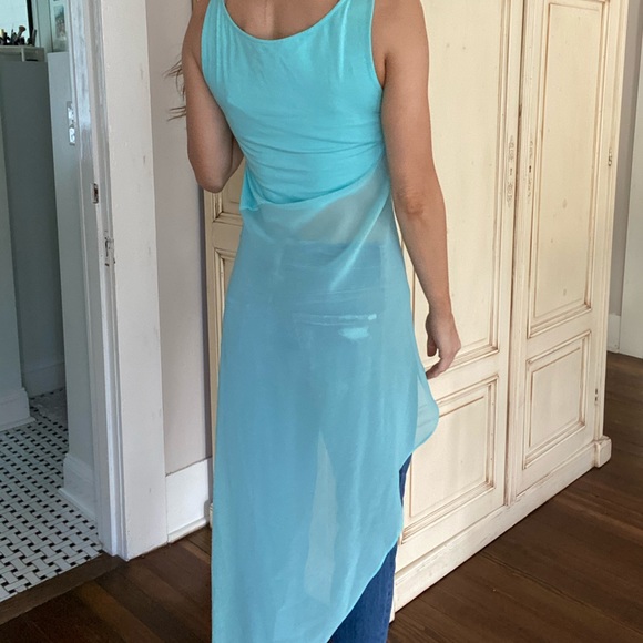 Bebe asymmetrical chiffon top xs - Picture 3 of 3